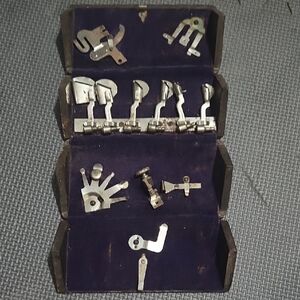 Antique Singer Puzzle Box with Sewing Attachments